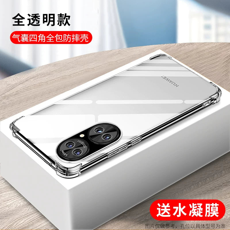 Huawei Mate40 mobil telefon qutusu üçün uyğundur mate40pro şəffaf mate40RS Porsche silikon yumşaq qabıq mate40E dörd künc hava yastığı hər şey daxil Pro ten oğlan və qızlar üçün yıxılmağa qarşı yeni qoruyucu örtük