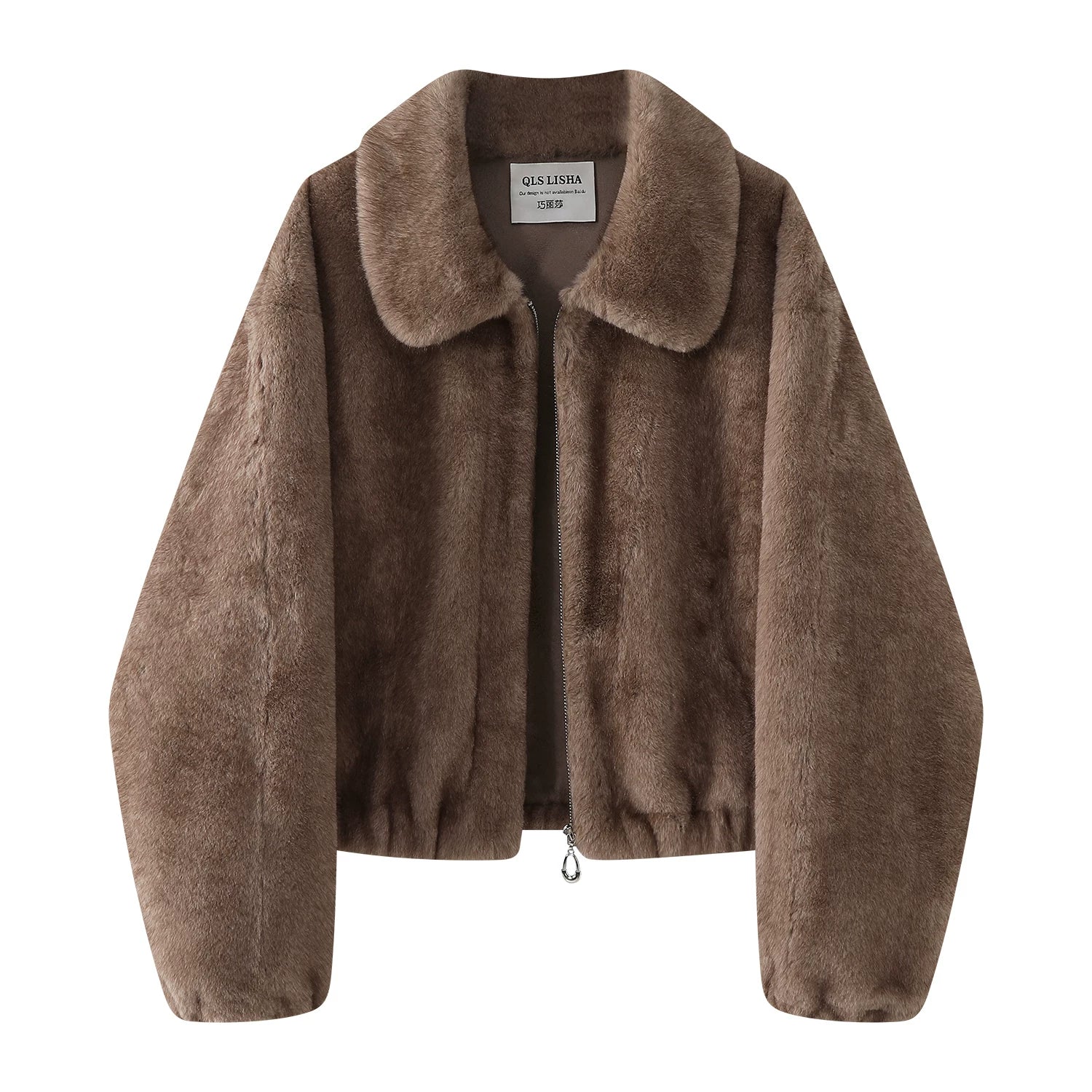 Cholisa Qadınlar üçün Qısa Xəz Astarlı Top, Payız/Qış - Unikal və Gözəl, Super Populyar və 2025-ci ildə Yaşlanmanı Azaldan Üst Geyimlər