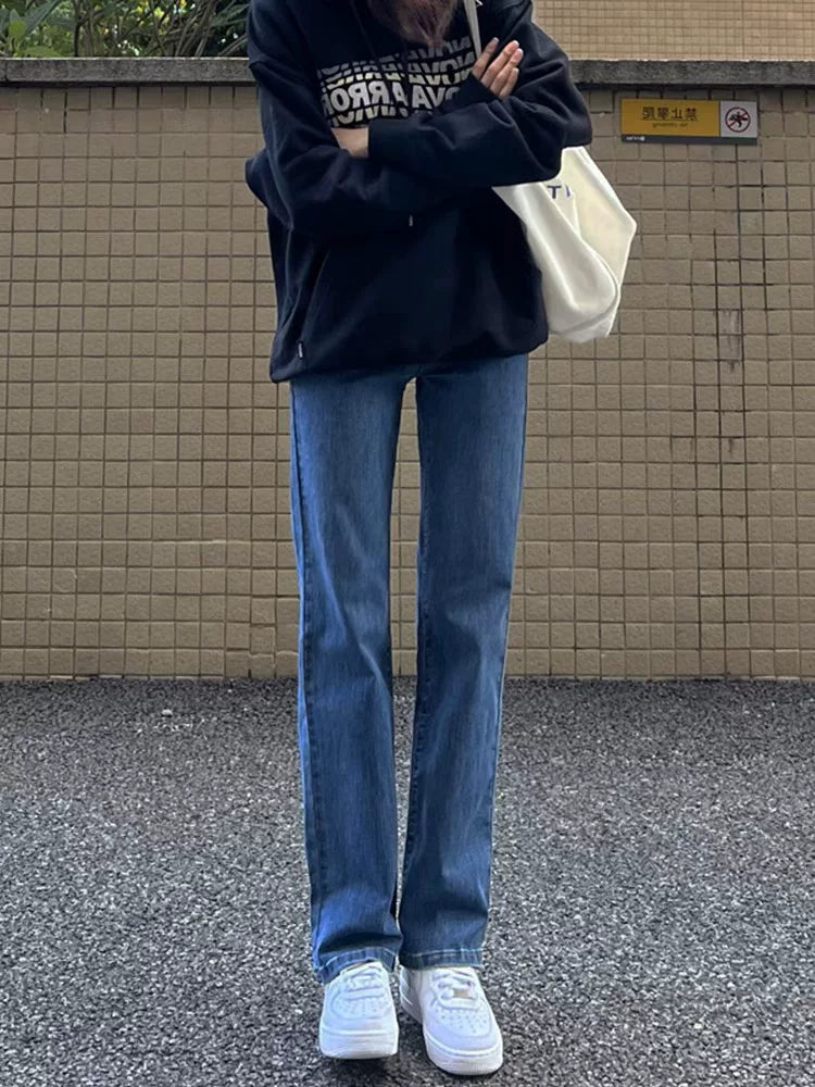 Qadınlar üçün armud formalı, incə, düz ayaqlı cins şalvar, yeni payız modası, böyük ölçü, yüksək belli, arıqladıcı, qara şalvar, əlavə uzun.