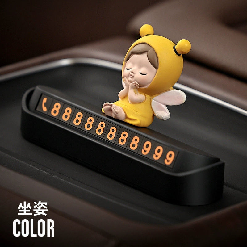 Tuhao FA İt Döyüşən Avtomobil Müvəqqəti Dayanacaq Telefon Nömrəsi İşarəsi Avtomobil Dekorasiyası Avtomobil Müvəqqəti Parkinq Kartı Dayanacaq Kartı