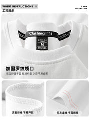 Jeanswest kişi qısaqol köynəyi 2026 yeni yay təmiz pambıq yarımqol kişi üstü boş nəfəs ala bilən moda marka T-shirt X