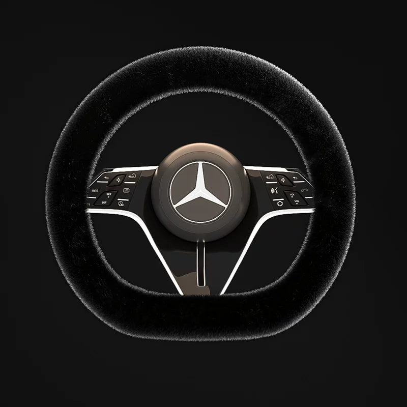 Universal soft steering wheel cover for cars, warm and non-slip, for men and women, suitable for Volkswagen, BMW and Audi.