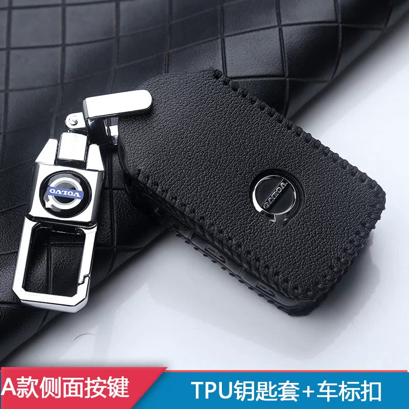 2026 Volvo genuine leather key cover for S90, XC60, S60, XC40, XC90, V60 and V90 key chains/bags.