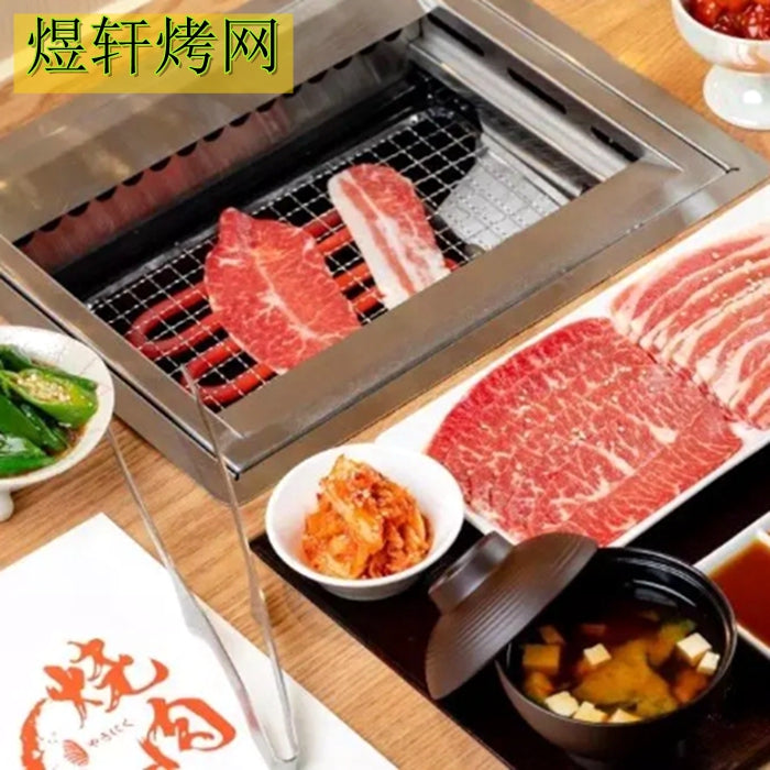 Birdəfəlik barbekü toru bir nəfər üçün düzbucaqlı dəyirmi ızgara mini barbekü toru birdəfəlik barbekü Yuxuan qril şəbəkəsi