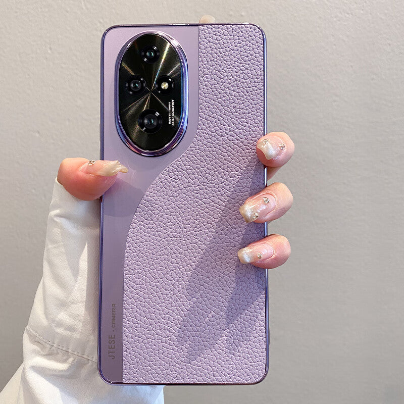 Honor 200 Pro phone case, new Honor 200 vegan leather frosted case, new Honor 100 ultra-thin, drip-proof, full-coverage heat dissipation case, 90-degree business style premium feel protective shell.