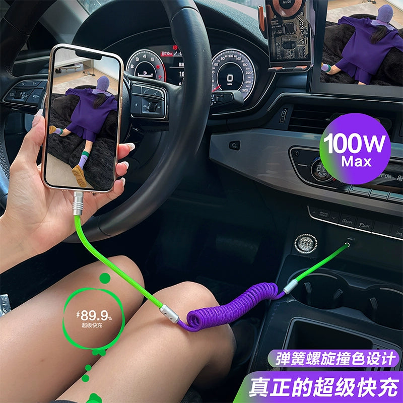 Tətbiq edilə bilən CarPlay Avtomobilə quraşdırılmış USB kabel Volkswagen BMW Audi Mercedes-Benz Yay Çıxarılan Avtomobil Doldurma Kabel