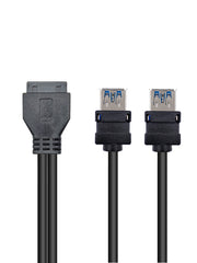 USB3.0 ön panel kabeli 19 pinli 20PIN - 3.0 DIY şassi kartı sabit ayaqları olan düz kabel