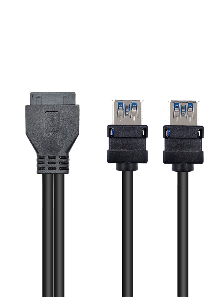 USB3.0 ön panel kabeli 19 pinli 20PIN - 3.0 DIY şassi kartı sabit ayaqları olan düz kabel