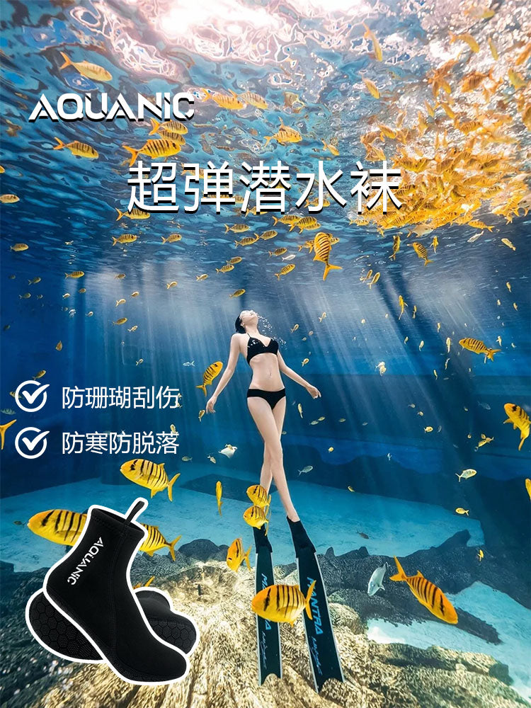 Kişilər və qadınlar üçün pulsuz dalğıc corabları 2-3 mm isti suda üzgüçülük corabları snorkeling sörf çimərlik üzgüçülük sürüşməyən fin corabları