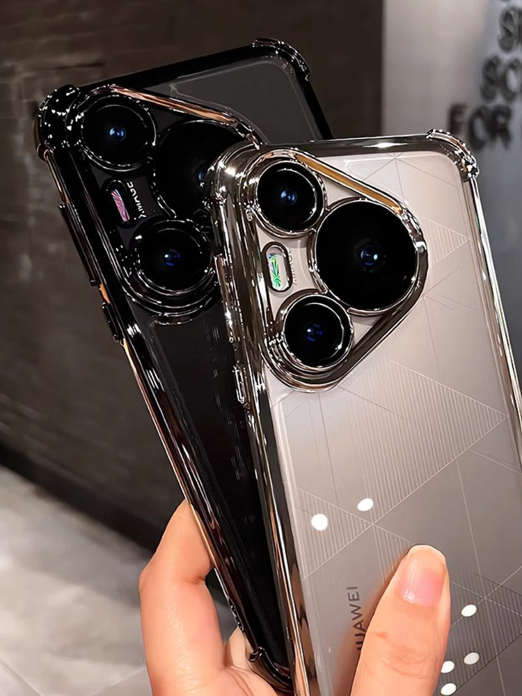 Dördbucaqlı hava yastıqları Huawei Pura90Promax mobil telefon qutusu, silikon mate80Pro obyektiv, hər şey daxil olmaqla, düşməyə qarşı mate70pro şəffaf p50 kişi sadə qadın p70pro + qabaqcıl m40 dəsti üçün uyğundur