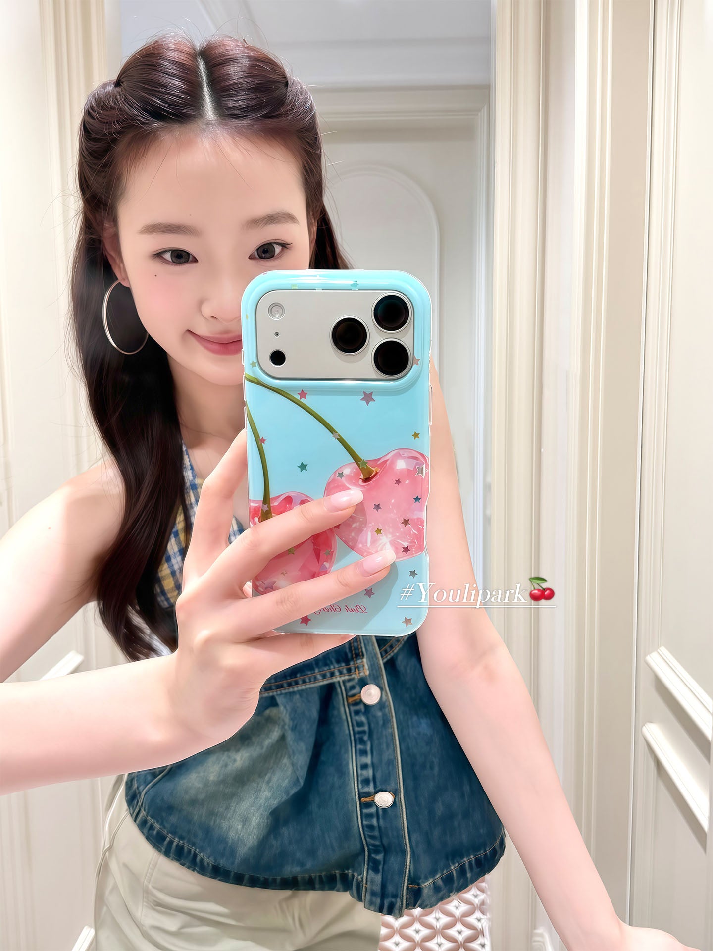 Yuri Park ins yay qız dopamin rəngli ulduz albalı 17 17pro Apple 17ProMax mobil telefon üçün uyğundur iPhone16 hər şey daxil 14 yeni 16Promax qoruyucu qutu 13