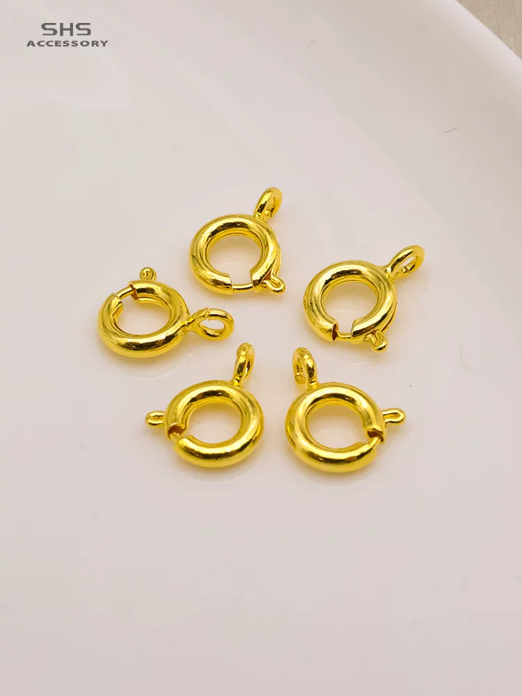 Qızıl yaylı toqqa ilə örtülmüş 14K yaylı toka zərgərlik bilərzik boyunbağı quyruq zənciri bitən əlaqə əl istehsalı diy zərgərlik aksesuarları
