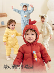 Balabala uşaq yüngül aşağı gödəkçəsi, oğlan və qızlar üçün körpə bodi, 2025 yeni model, körpələr üçün şirin qış geyimləri.