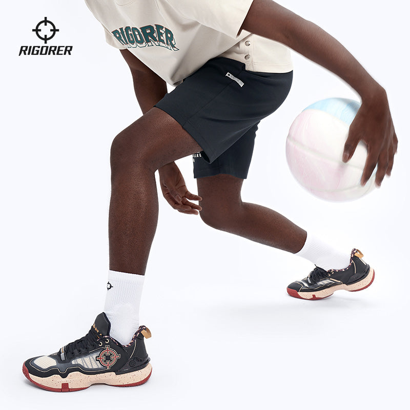 Basketbol beş nöqtəli şalvar yay məşqi boş nəfəs ala bilən vəhşi top açıq atıcılıq qaçış idman şalvarları fitness şortu