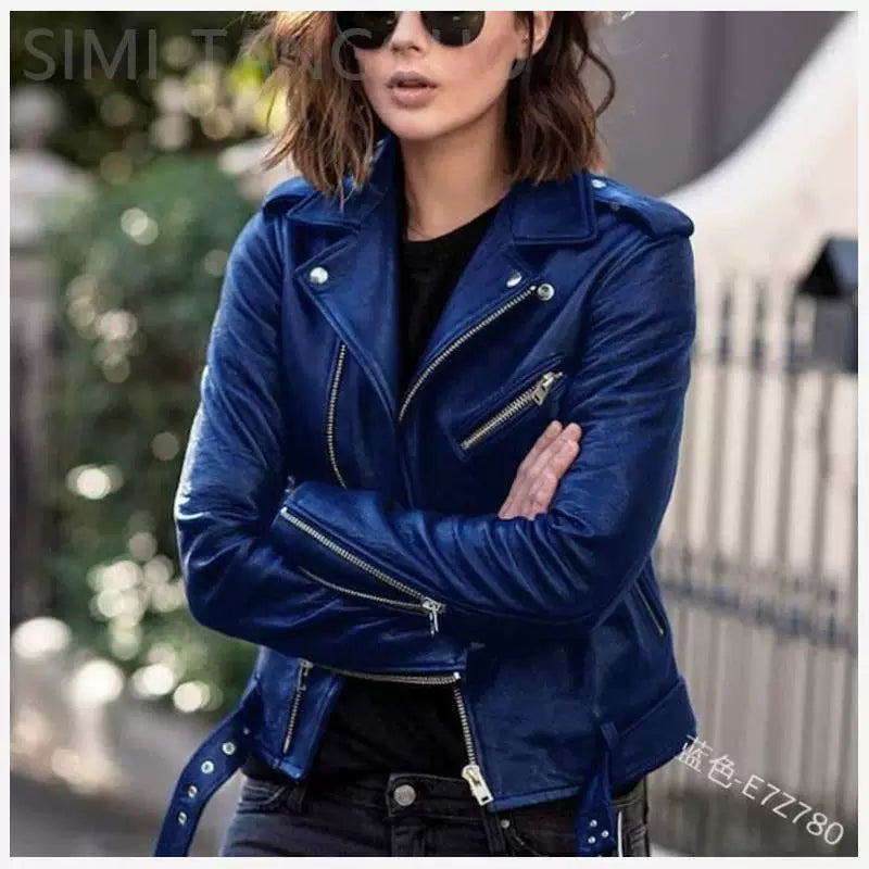 YENİ Süni Dəri Gödəkçə Qadınlar üçün Gündəlik PU Paltolar Xanımlar üçün 5XL