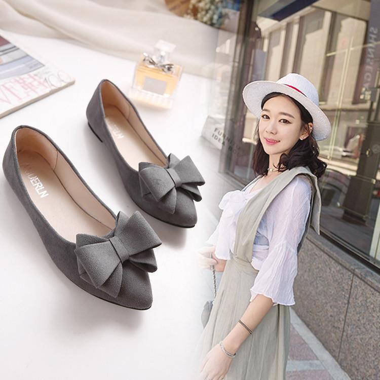 Lady flat shoes Bowknot asudə vaxt üçün qadın ayaqqabısıdır