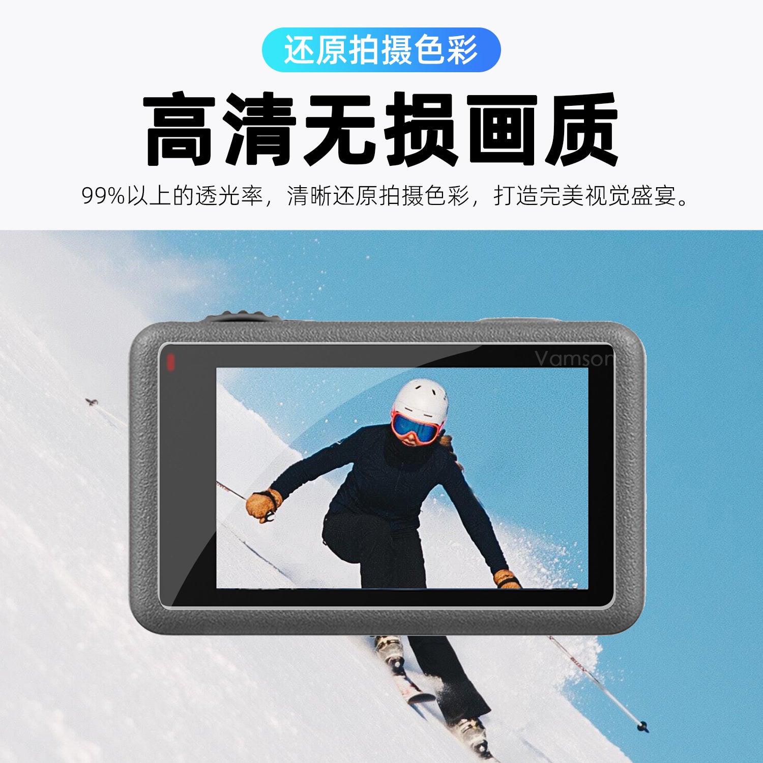DJI Action5Pro/4/3 üçün temperli film aksesuarları saxlama çantası sırt çantası klipi selfi çubuğu ştativ
