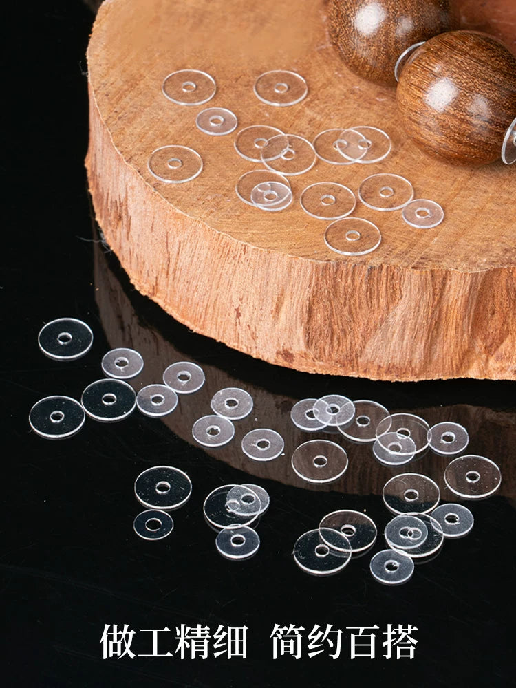Şəffaf ultra nazik bilərzik spacer muncuqlu spacer aksesuarları Wenwan silikon conta kristal mirvari aksesuarları diy material