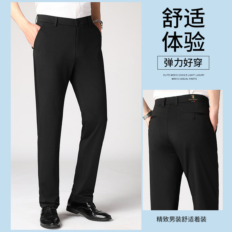 Woodpecker 2025 Yeni Kişi Gündəlik Şalvarı, Qış Yun Astarlı Qalın Şalvar, Düz Ayaqlı Boş Uzun Şalvar, Orta Yaşlılar üçün Don Şalvarı