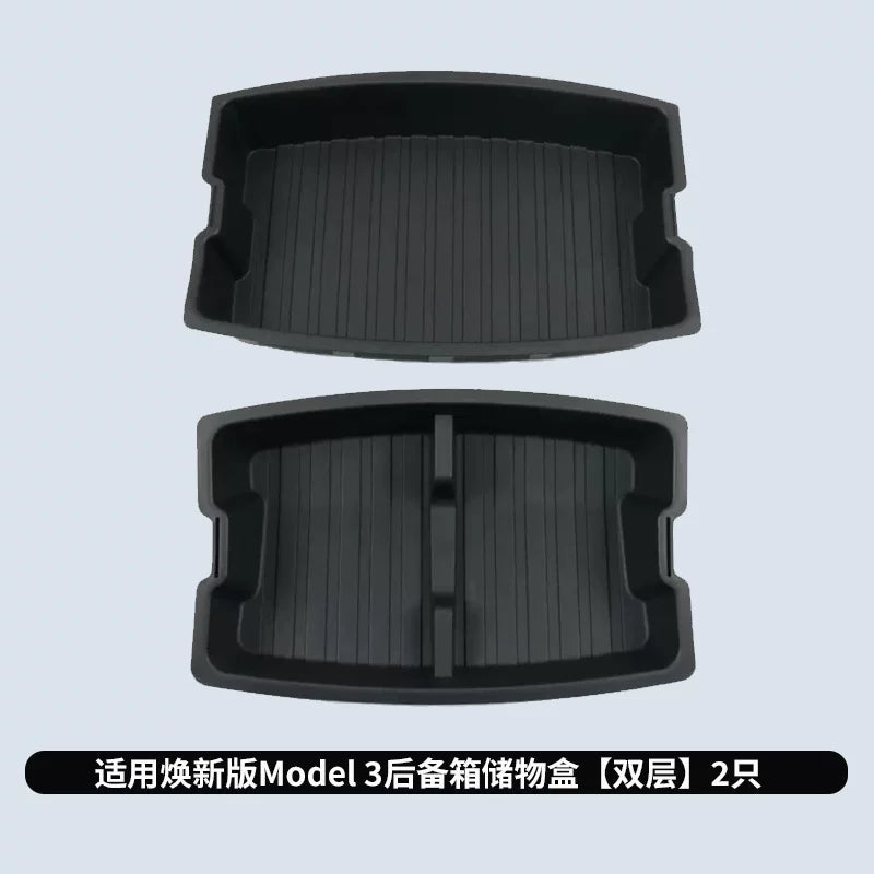 Suitable for the updated version of Tesla Model YL/3, including rear luggage storage box, front luggage organizer and tailgate modification.