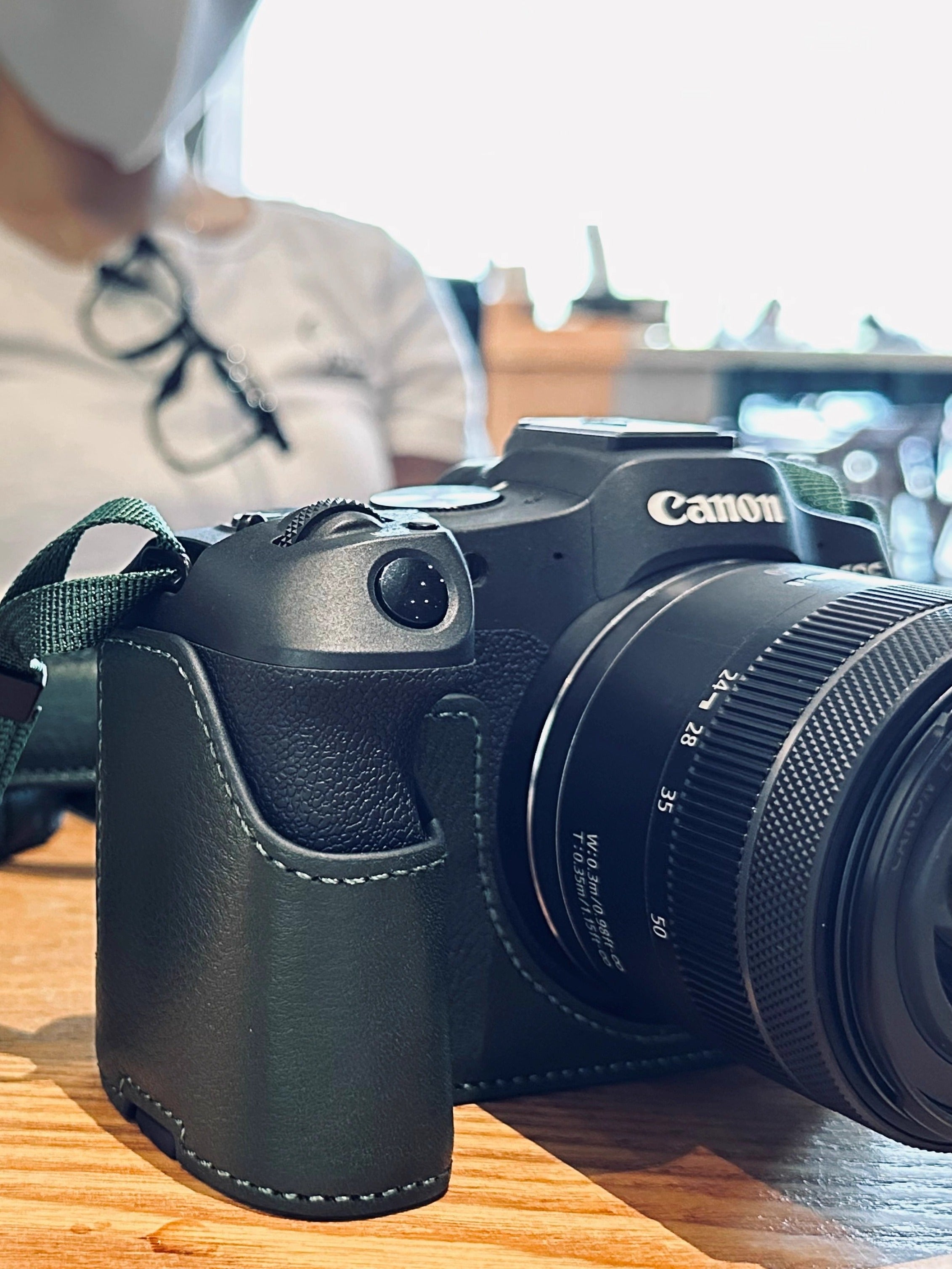 Canon R62 orijinal dəri qoruyucu çanta R8/RP dəri qutu R5/R6/R52/R7/R10/R50 kamera çantası aksesuarları çiyin qayışı