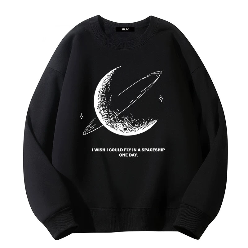 GLM Kişi və Qadınlar üçün Yun Astarlı Dəyirmi Yaxalı Sviter, Payız/Qış İstiliyi, Ağır Çəkili Stil, Amerika Boş Forması, Dəbli Brend Əsas Qat, Kişi Geyimləri