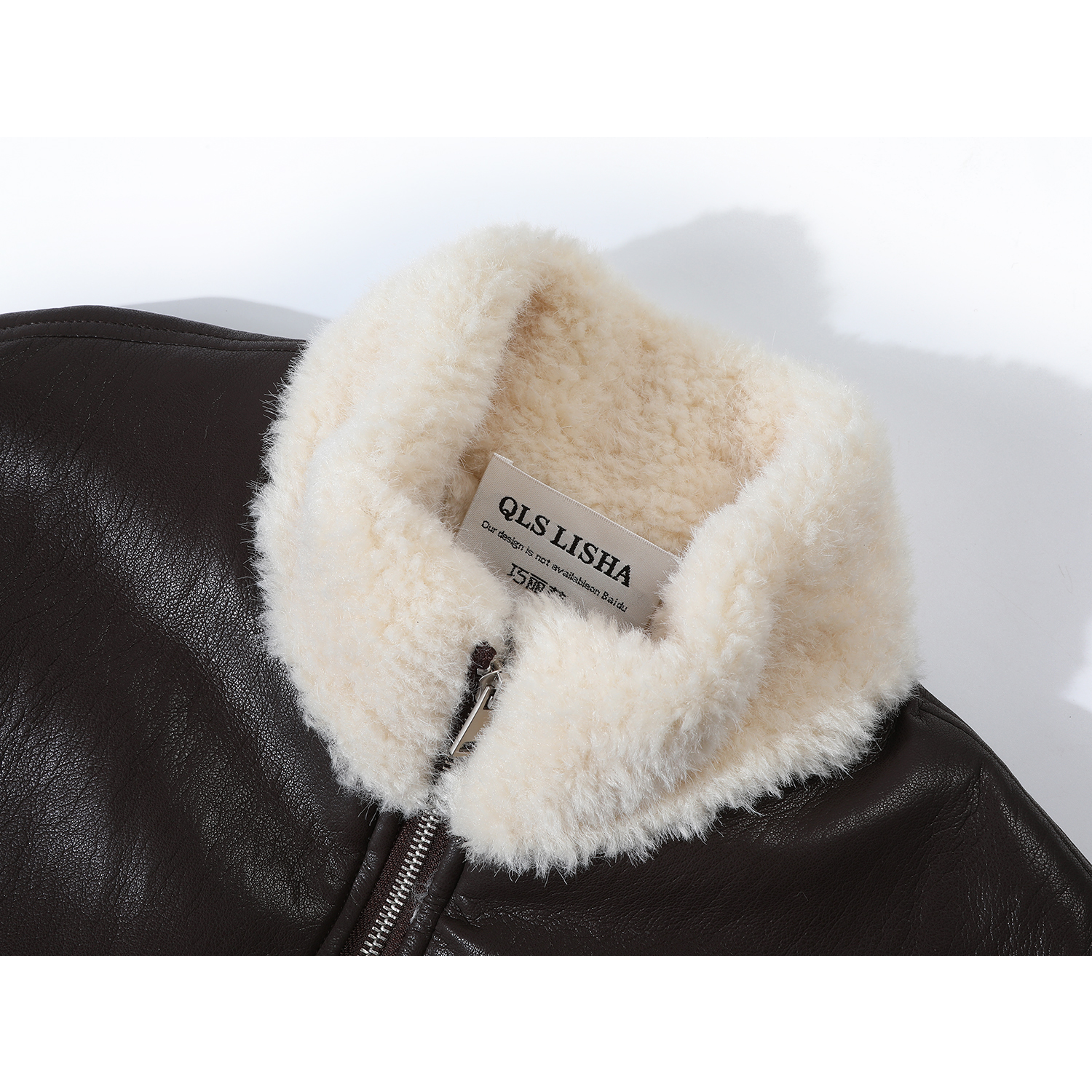 Chola Lisa Qadınlar üçün Qəhvəyi Dəri Gödəkçə, 2025 Yeni Stil, Dəbli Payız və Qış Yun astarlı Qalın Qəhvəyi Motosiklet Gödəkçəsi