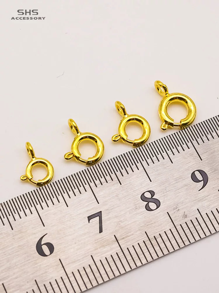 Qızıl yaylı toqqa ilə örtülmüş 14K yaylı toka zərgərlik bilərzik boyunbağı quyruq zənciri bitən əlaqə əl istehsalı diy zərgərlik aksesuarları