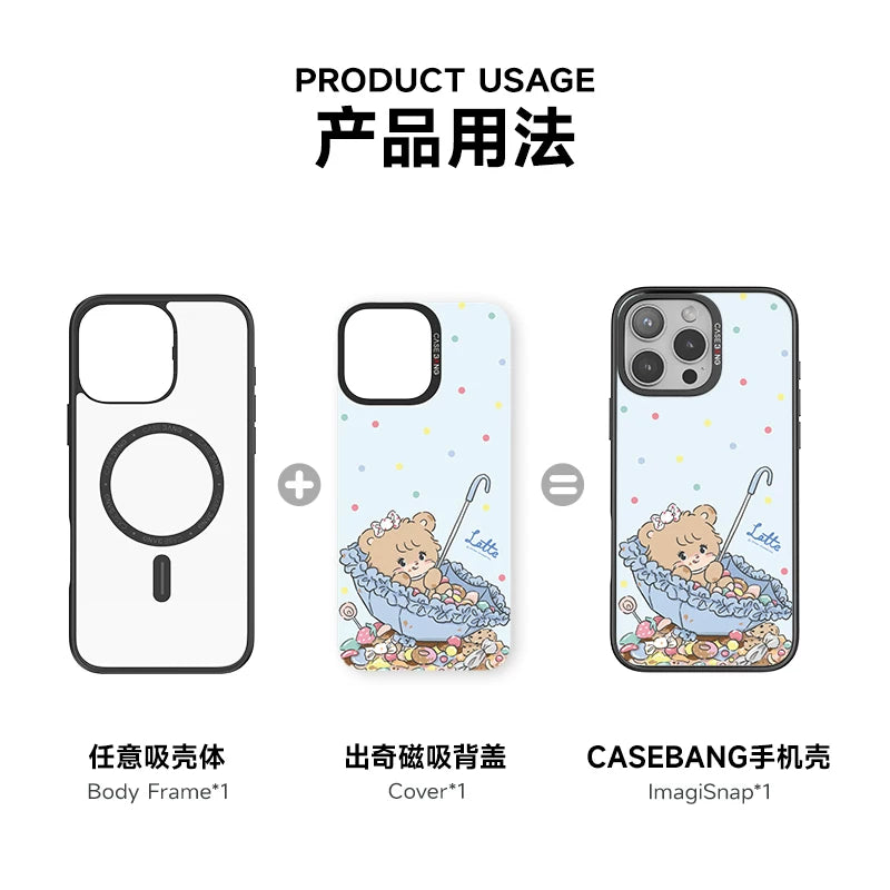 [Zhu Xudan ilə eyni üslub] iPhone17ProMax/17Pro/17e/16promax/15 maqnitli yeni Apple mobil telefon qutusu üçün uyğun olan CASEBANGx mikko yaramaz gündəlik seriyası