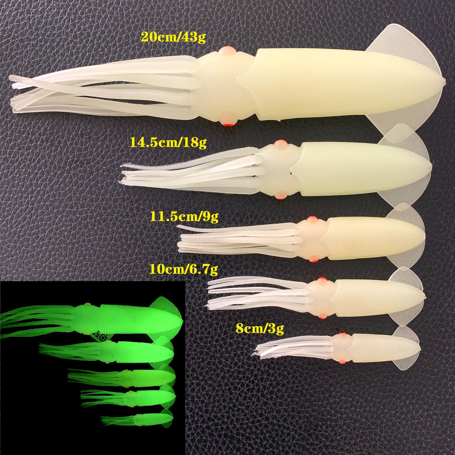 50 Pulsuz Göndərmə Proqramı İşıqlı Squid Bait Cazibe Yemi