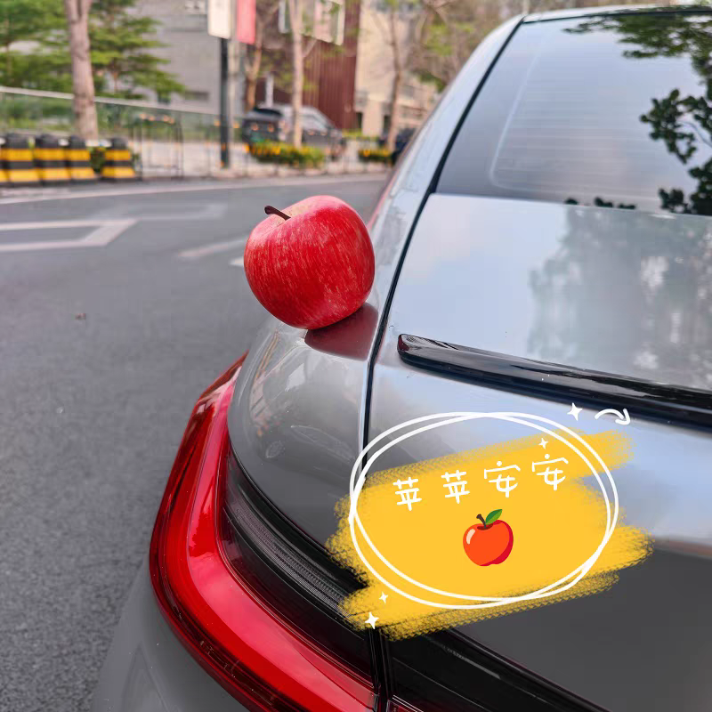 Avtomobil Apple Avtomobil Dekorasiya Ornamentləri Magistral Eksteryer Modifikasiya üçün Yaradıcı Şirin Arxa Görünüş Güzgüsü Aksesuarları Emulyasiya Meyvə