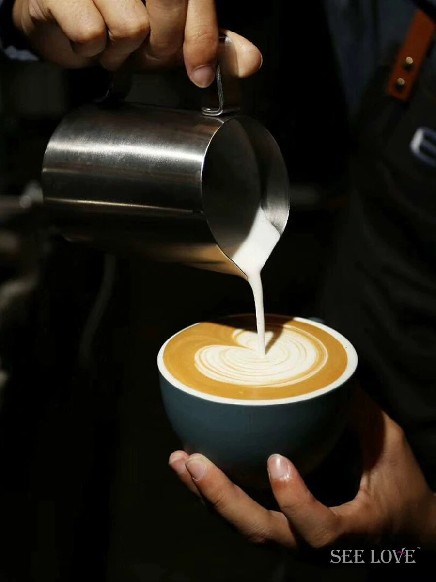 Nordic tutqun WBC müsabiqəsi peşəkar latte sənəti fincanı qalınlaşdırılmış yuvarlaq alt qəhvə mağazası kommersiya kabo/latte qəhvə fincanı