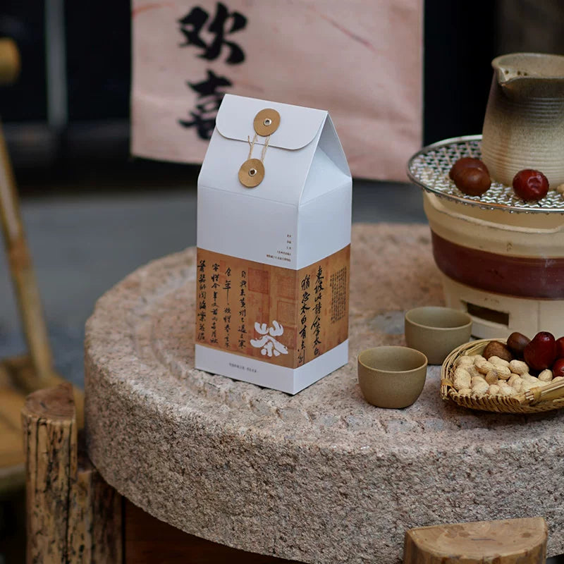 Retro boş çay qutusu universal boş çay qablaşdırma çay qutusu Mingqian Longjing boş qablaşdırma Shoumei Pekoe Gümüş İğne boş hədiyyə qutusu