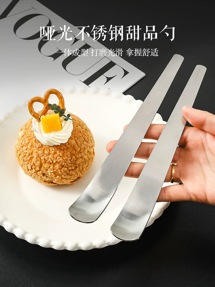 Kawashimaya qatıq qabı spatula paslanmayan poladdan qatıq qaşığı dondurma dondurma qaşığı tort yulaf ezmesi deserti qaşıq
