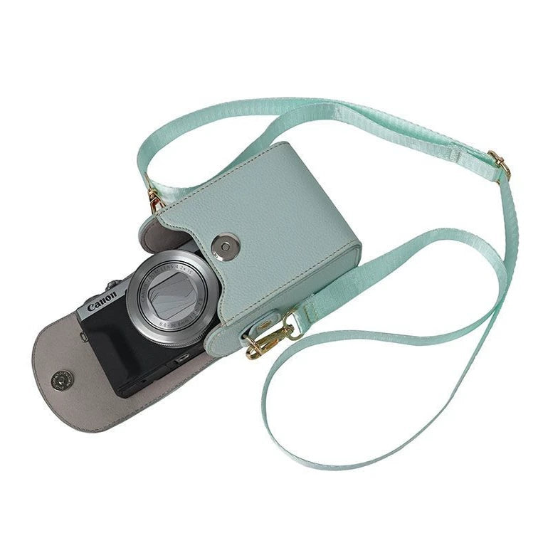 Rəqəmsal kamera çantası dəri qutu ccd Canon G7X3 Sony qara kart RX100 kart maşın çantası Panasonic tz99 üçün uyğundur