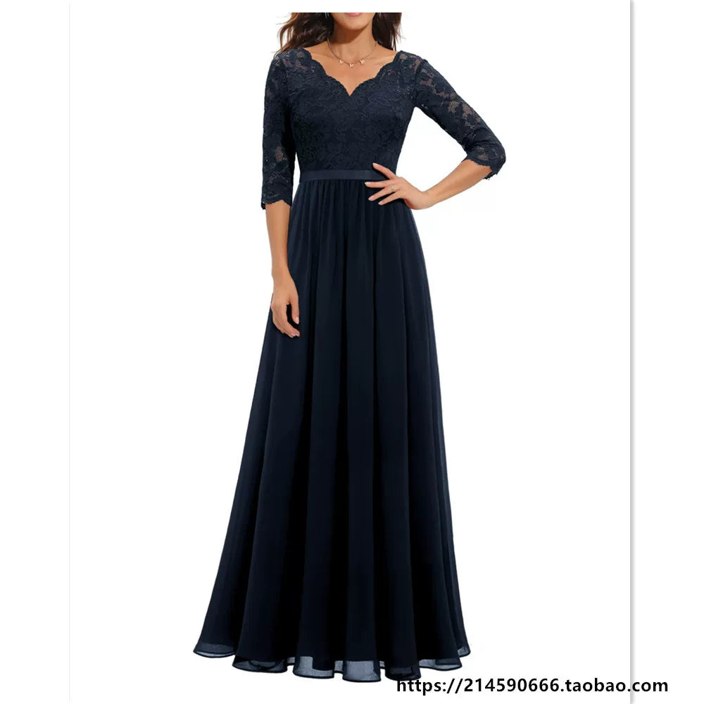 Şifon Donlar Qadınlar üçün Axşam Donu Toy Geyimi üçün Geyim