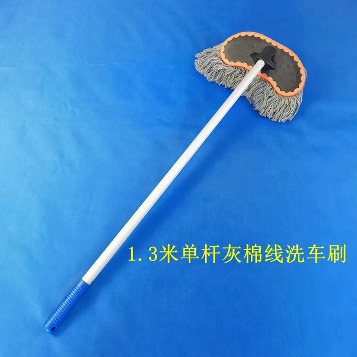 Uzun Alüminium Alaşımlı Genişləndirici Bağlantı Avtomobil Yuma Fırçası Yumşaq Yun Pambıq İpli Fantastik Mopping Aləti Avtomobil Tozlayıcı Mum Fırçası Baş Süd İpək Avtomobil Fırçası