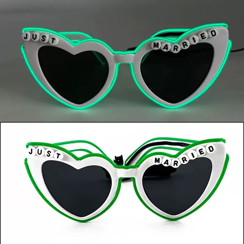 LED Newlywed Glasses Wedding Party Bridal Shower Bride T