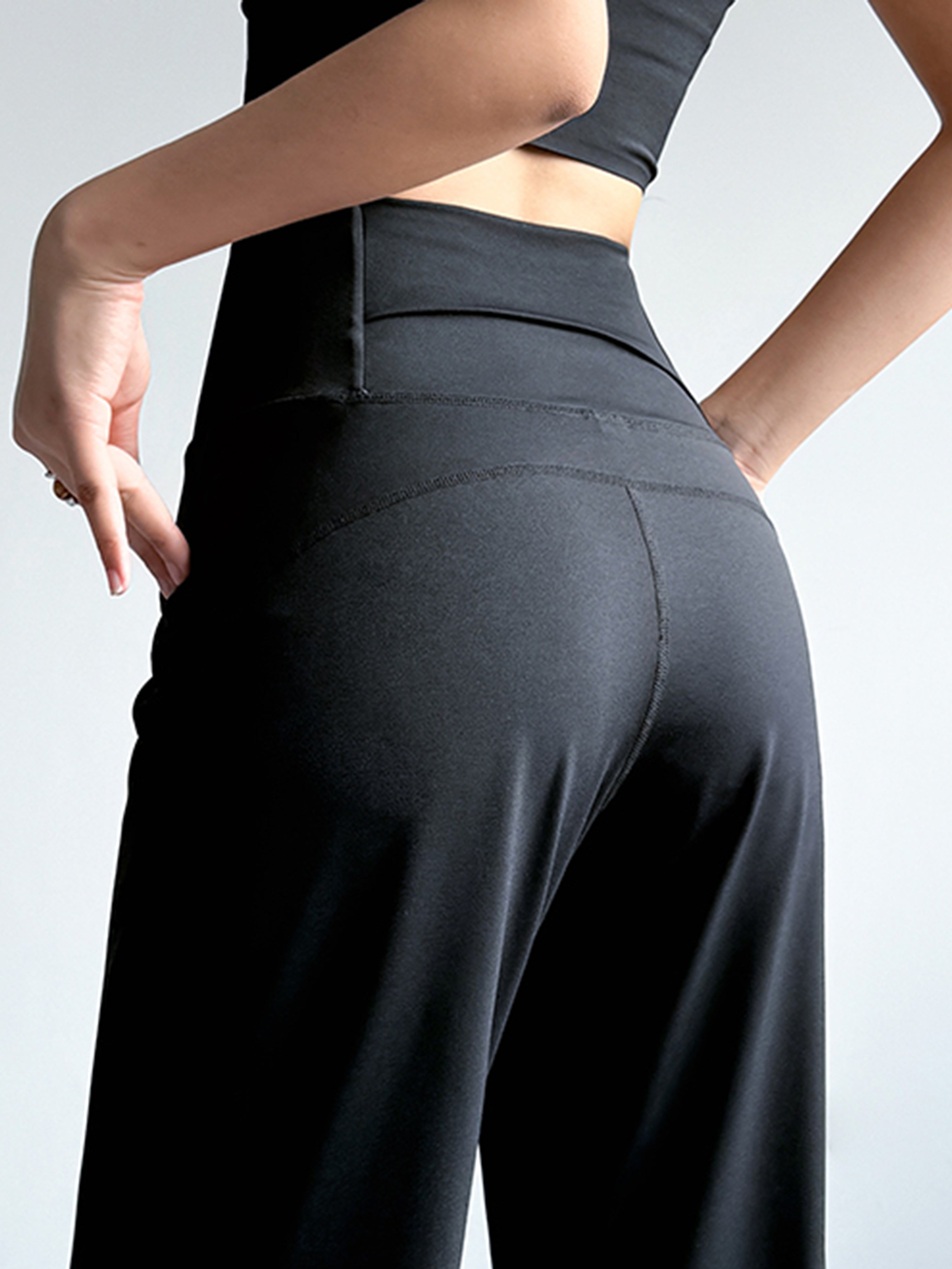 Lanwen Yay İncə Yoga Şalvarı Qadın Boş Gündəlik Qaçış Yüksək Bel Tez Quruyan İdman Şalvarları Pilates Fitness Şalvarları