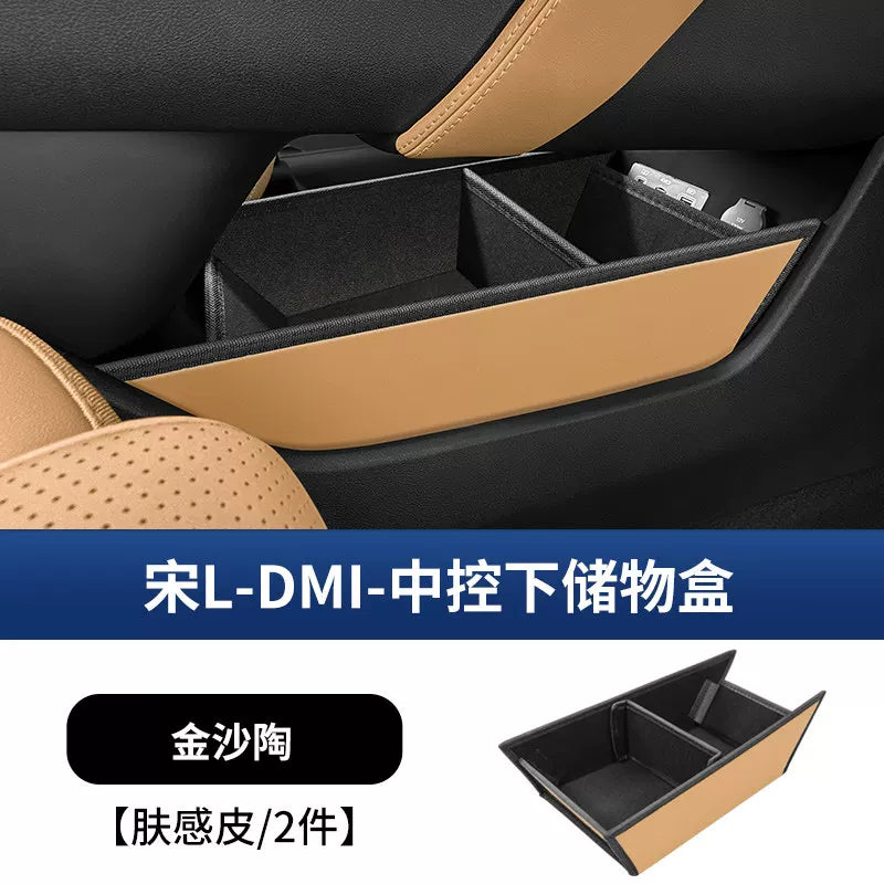 BYD Song Ldmi mərkəzi konsolunun alt saxlama qutusu, avtomobil saxlama qutusu, interyer aksesuarları üçün uyğundur.