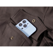 Chorlisa Amerika Retro PU Dəri Gödəkçə, Xəz Yaxalıqlı, Qadınlar üçün Qış İsti və Çoxfunksiyalı Qalın Pambıq Yastıqlı Palto