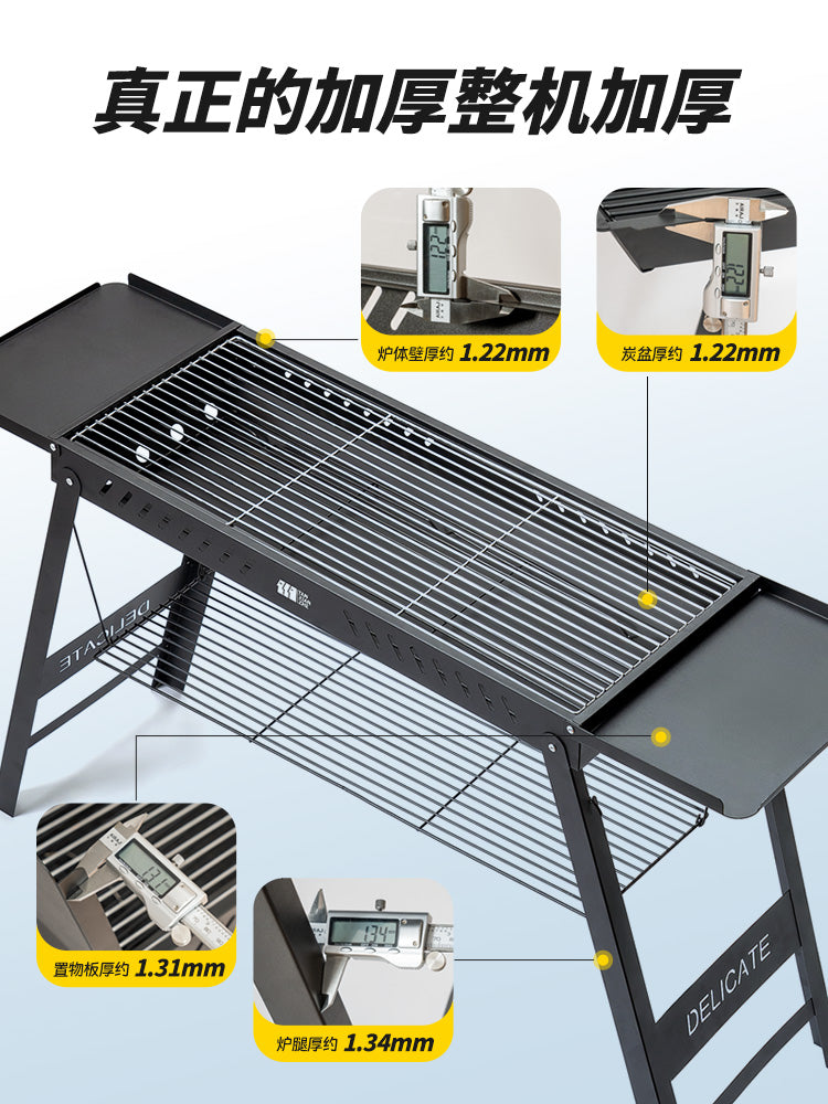 Explorer Barbekü Açıq Barbekü Ev Həyət Sobası Qatlanan Portativ Barbekü Yeni Böyük Düşərgə