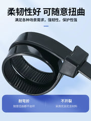 Yeni milli standart neylon kabel bağları 3*100 4*200 5*300 8*400 seriyalı qara və ağ bağlar