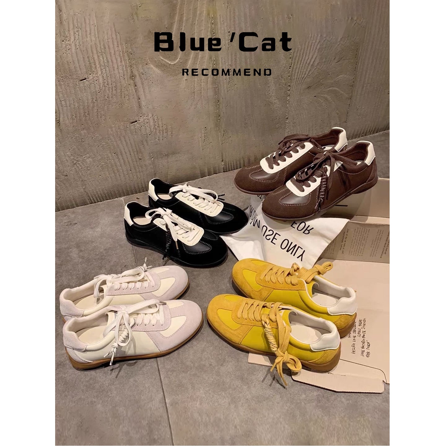 Super soft lambskin~ Maillard brown German sneakers for women, hidden wedge heel, 2025 fall new fashion, lace-up casual shoes.