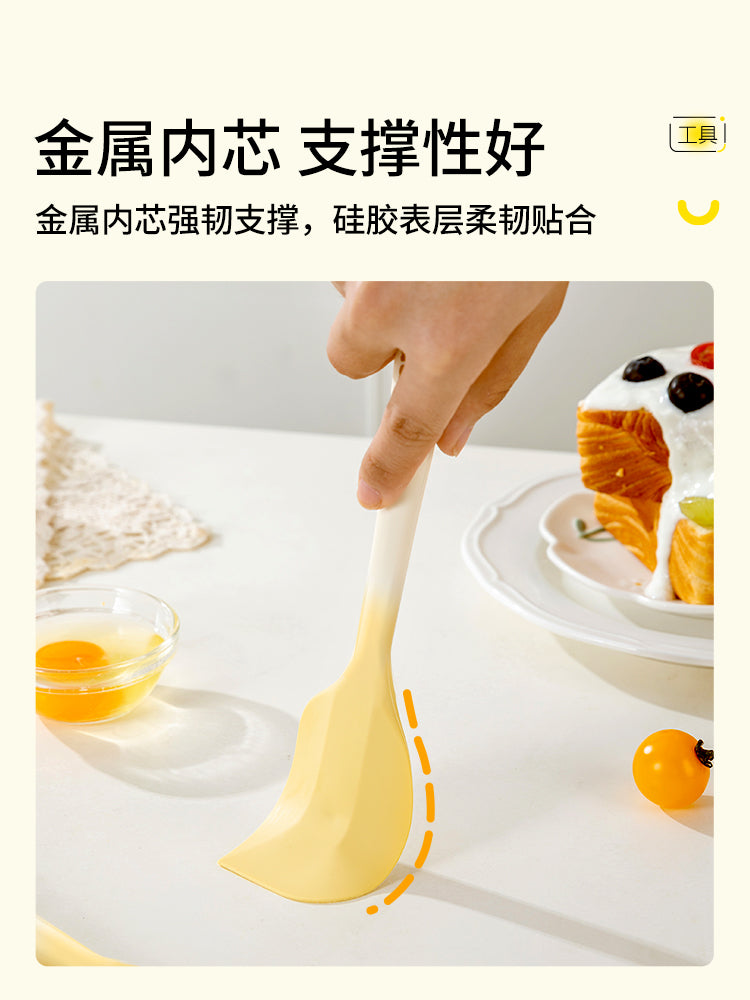 Pişirmə alətləri silikon kazıyıcı qida dərəcəli əl ilə yumurta döyən tort kazıyıcı spatula mooncake dəsti yağ fırçası xüsusi