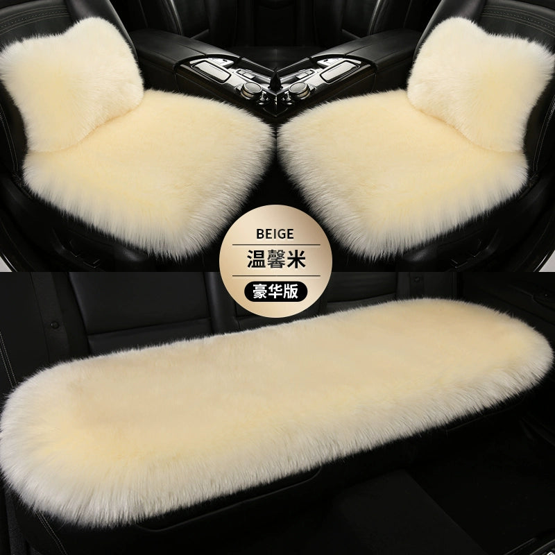 Qalınlaşmış Avtomobil Yastığı Qış Kaşmir Üç Parçalı Dəst Heattech Qısa Yun Qış Oturacaq Yastığı Avtomobil Ayaqaltıları Tək Oturacaq Sürüşməyən Universal