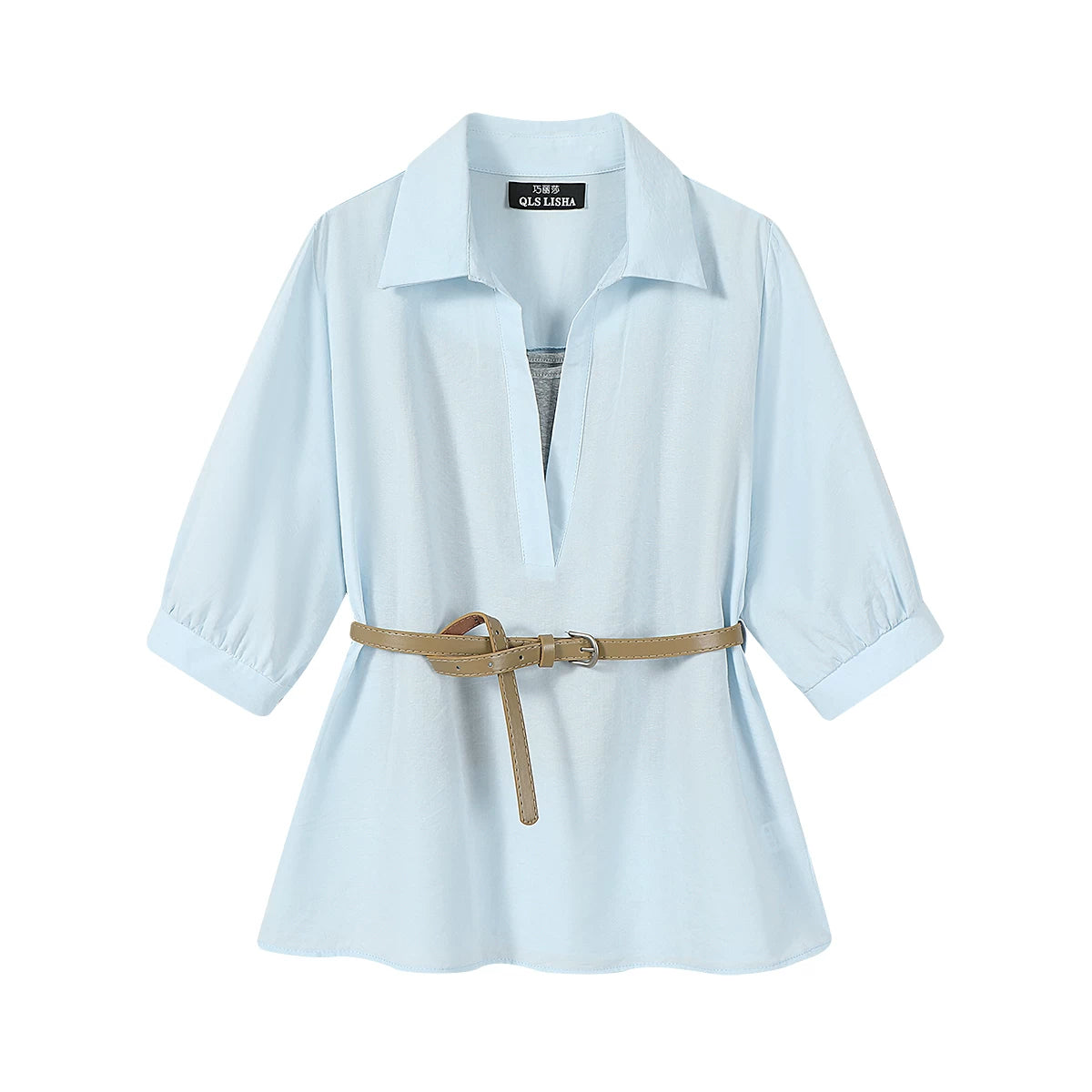 Chola-nın qadınlar üçün fransız üslubunda, çox şirin və unikal iki hissəli köynək və kamzol dəsti, yay üçün mükəmməldir.