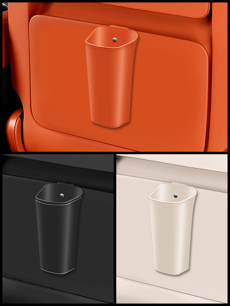 A cup holder for the car's center console, a trash can in the door pocket, a drink cup storage box on the back of the seat - clean and hygienic.