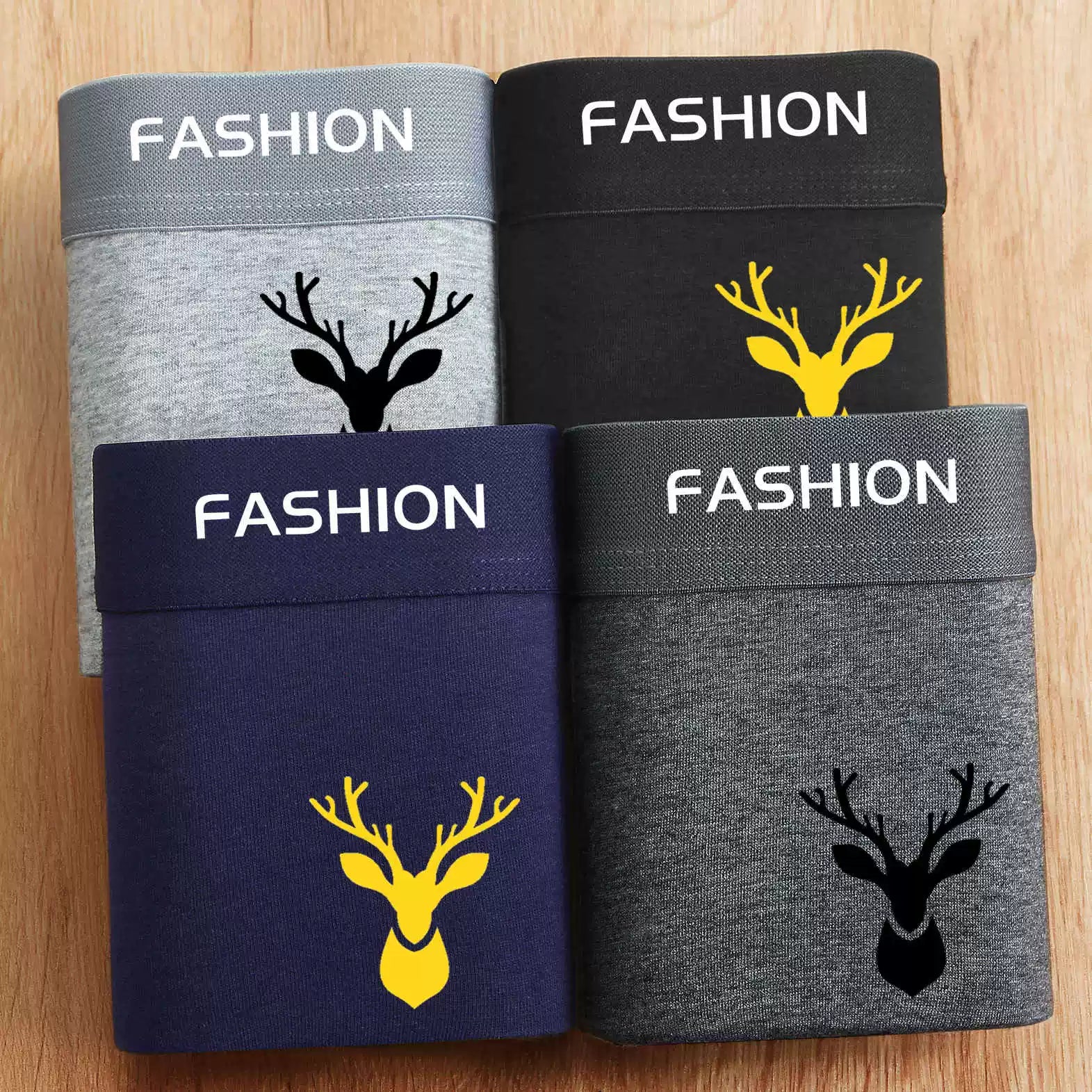 4 ədəd kişi boksçu şortları, modal təmiz pambıqdan hazırlanmış, antibakterial, nəfəs alan, dörd künclü, dəbli.