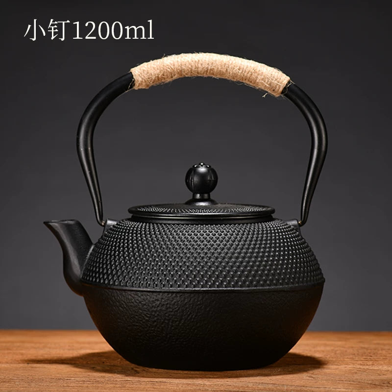 Dəmir çaydan, çaydan, çaydan, karbon soba, açıq alov, su qaynatmaq, çaydan etmək, yapon çuqun çaydanı, sobanın ətrafında çay etmək olar